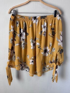 Eclipse Floral Off-the-Shoulder Long Sleeve Top | Size S | Excellent Condition